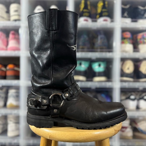 Harley-Davidson Other - Harley-Davidson Men’s Leather Black Flame Combat Boots